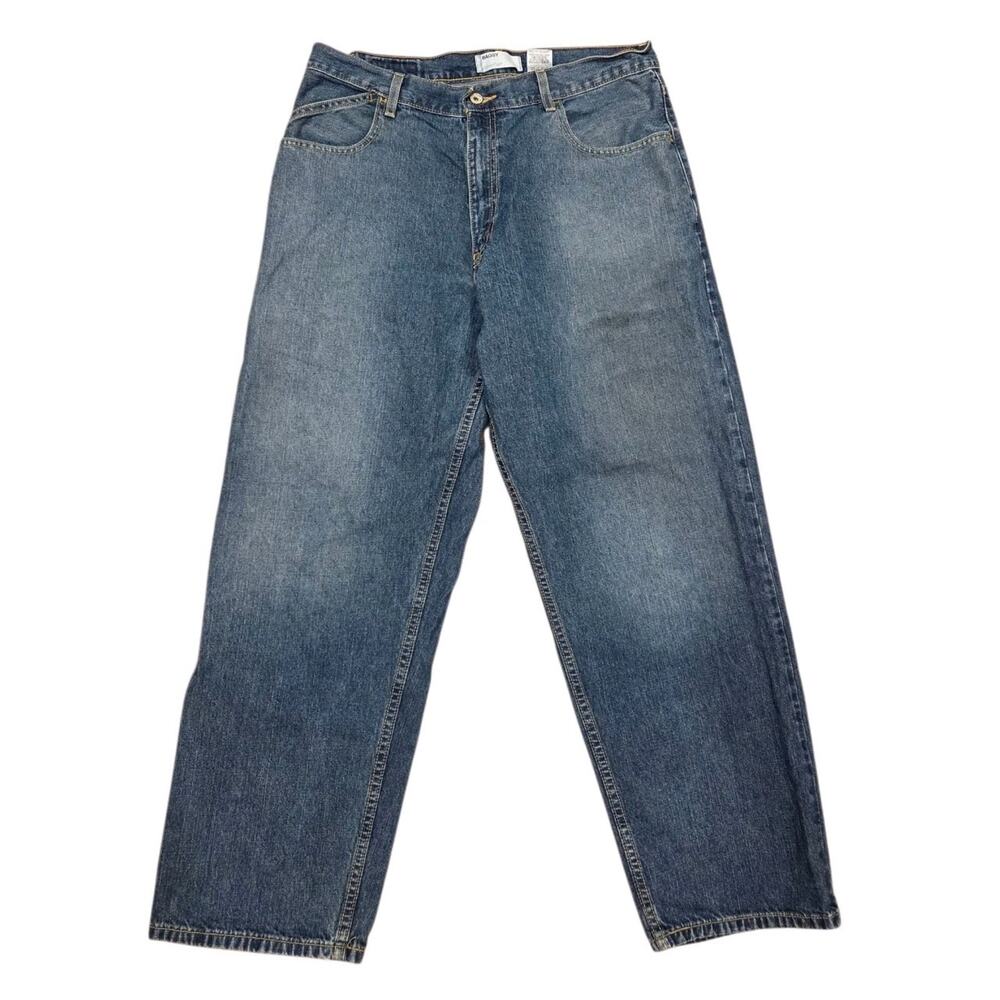 Levis Silver Tab Baggy Jeans Mens Size 36x32 Blue Denim Distressed Grunge Style